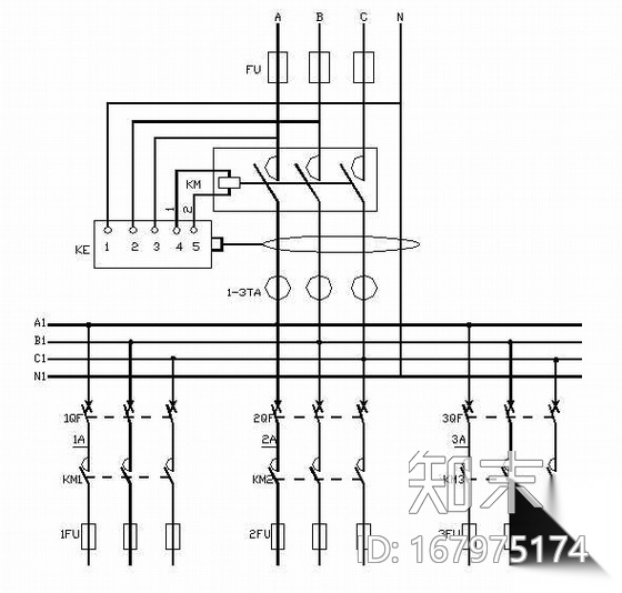 某路灯控制箱控制原理图施工图下载【ID:167975174】