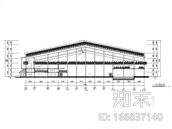 大型旅游度假村生态温棚餐厅建筑及结构施工图（结构为钢...施工图下载【ID:166837140】