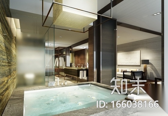 [海南]超五星级豪华酒店客房施工图（含效果）cad施工图下载【ID:166038166】