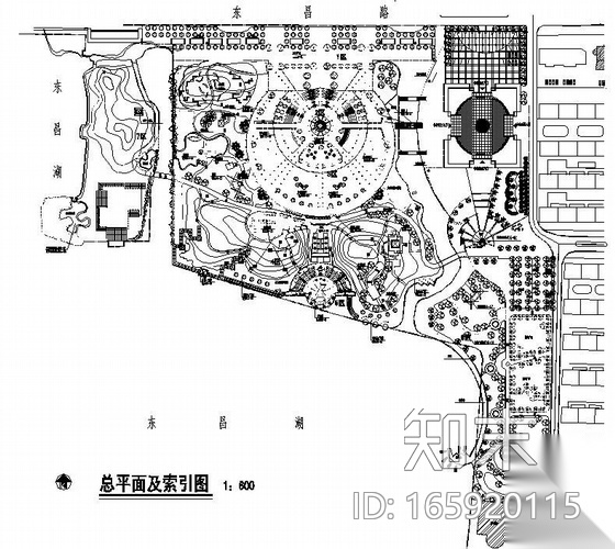 山东某市民广场景观方案cad施工图下载【ID:165920115】