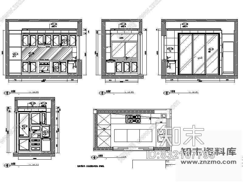 图块/节点现代厨房详图cad施工图下载【ID:832167793】