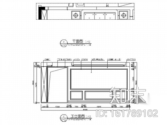 精品简约现代风格三居室装修室内设计施工图（含软装方案...cad施工图下载【ID:161789102】