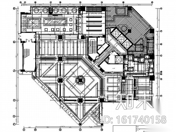 [重庆]精致售楼处装修图cad施工图下载【ID:161740158】