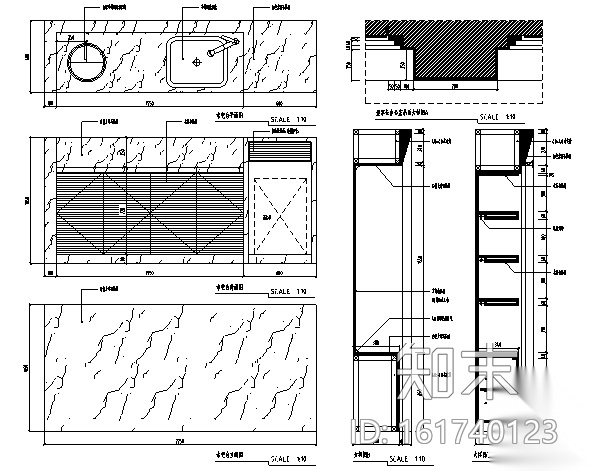 [福建]混搭风格写字楼办公空间设计施工图（附效果图）cad施工图下载【ID:161740123】