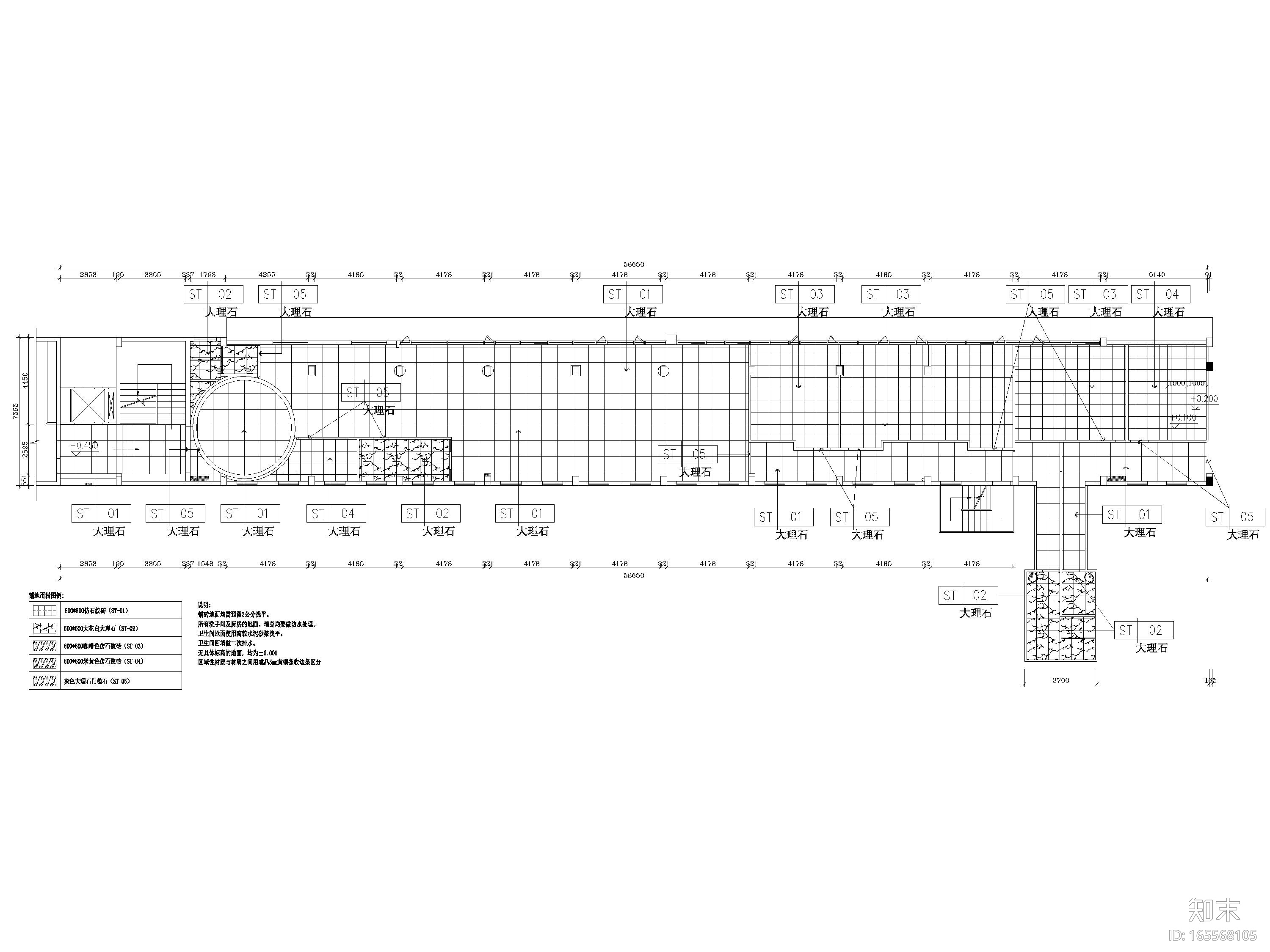 ​[顺德]240㎡渔人码头餐厅室内装修施工图cad施工图下载【ID:165568105】