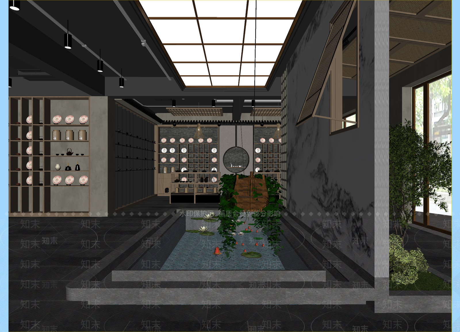 新中式茶馆3D模型下载【ID:1214757116】