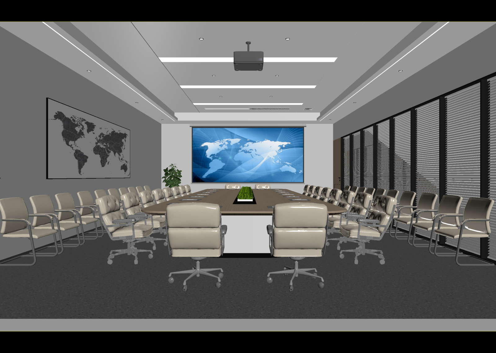 现代会议室3D模型下载【ID:1214261646】
