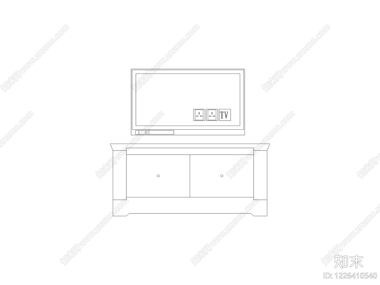 现代柜子CAD图纸