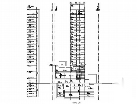 [上海]某24层酒店建筑施工图（103.5米，上海某设计院）cad施工图下载【ID:167654196】