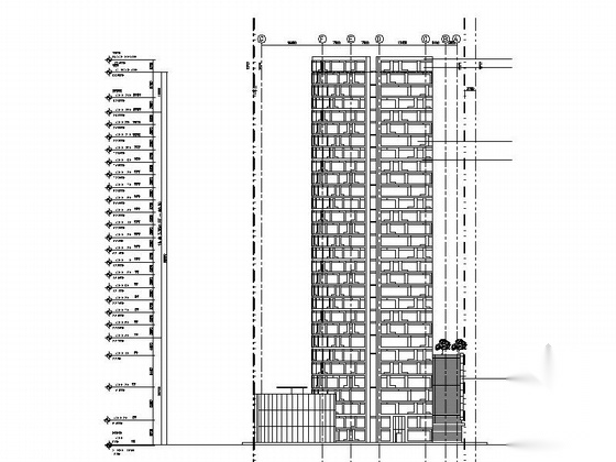 [上海]某24层酒店建筑施工图（103.5米，上海某设计院）cad施工图下载【ID:167654196】