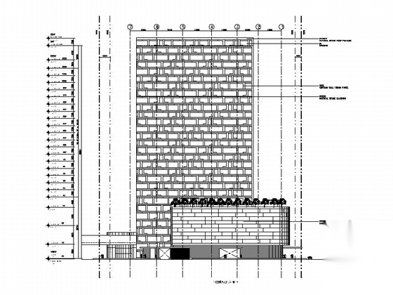 [上海]某24层酒店建筑施工图（103.5米，上海某设计院）cad施工图下载【ID:167654196】