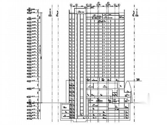 [上海]某24层酒店建筑施工图（103.5米，上海某设计院）cad施工图下载【ID:167654196】