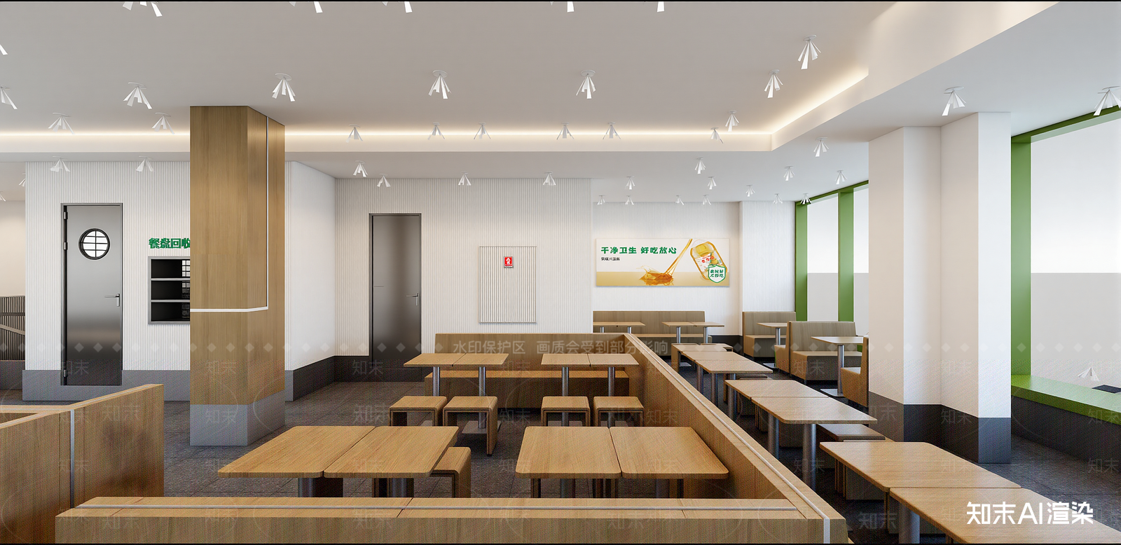 现代快餐店SU模型下载【ID:1216036565】