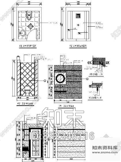 图块/节点酒吧卫生间装饰详图施工图下载【ID:832246716】