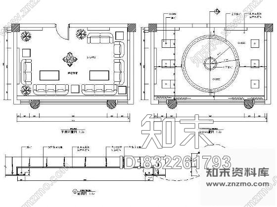 图块/节点休息室吊顶详图Ⅱcad施工图下载【ID:832261793】