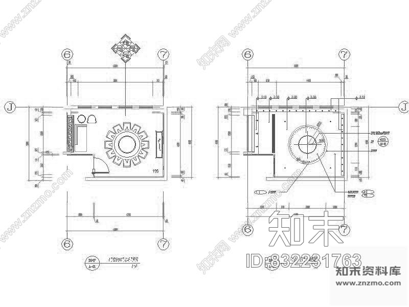 图块/节点餐厅装修详图cad施工图下载【ID:832231763】