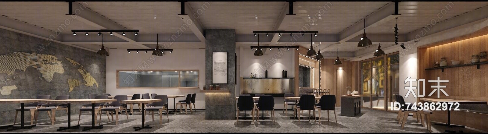 工业风网红烧烤店3D模型下载【ID:743862972】