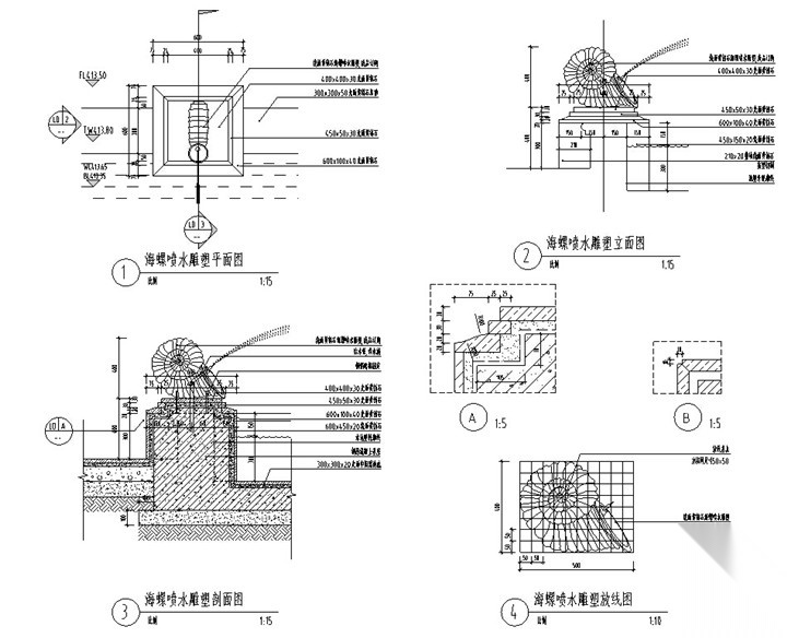 [陕西]欧式皇家园林风格居住区景观设计施工图（附雕塑...施工图下载【ID:161020166】