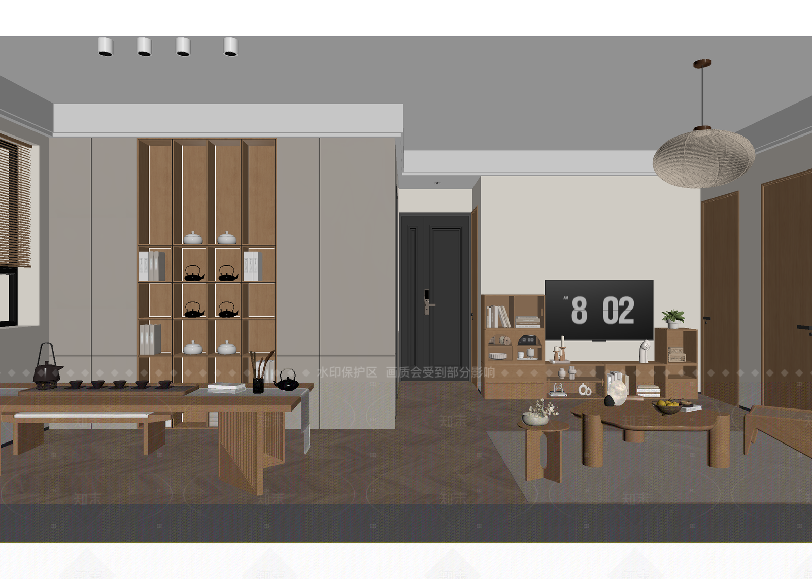 日式茶室3D模型下载【ID:1214566370】