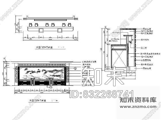 图块/节点门厅接待台详图施工图下载【ID:832268741】