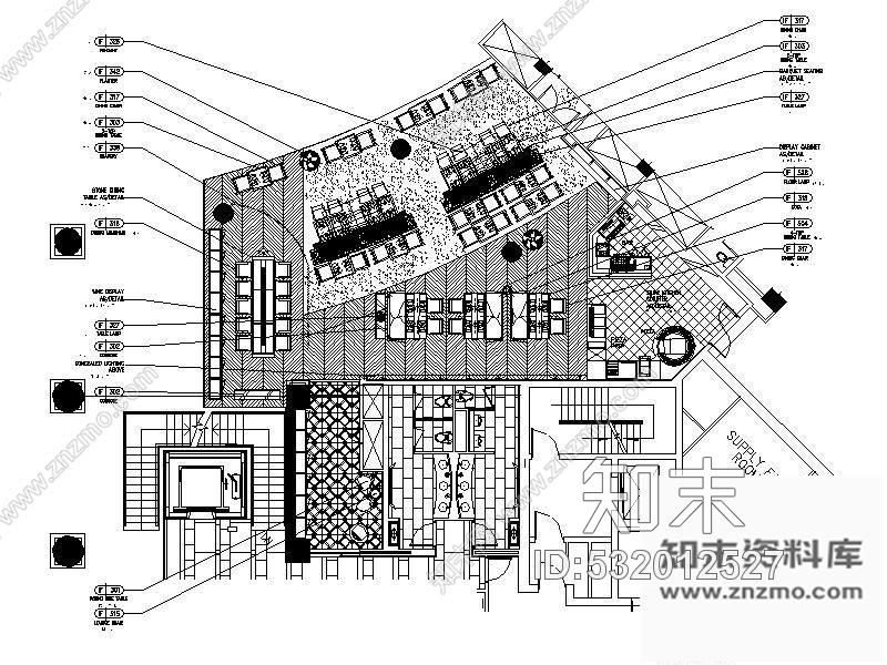 施工图北京星级酒店意大利餐厅装修图cad施工图下载【ID:532012527】