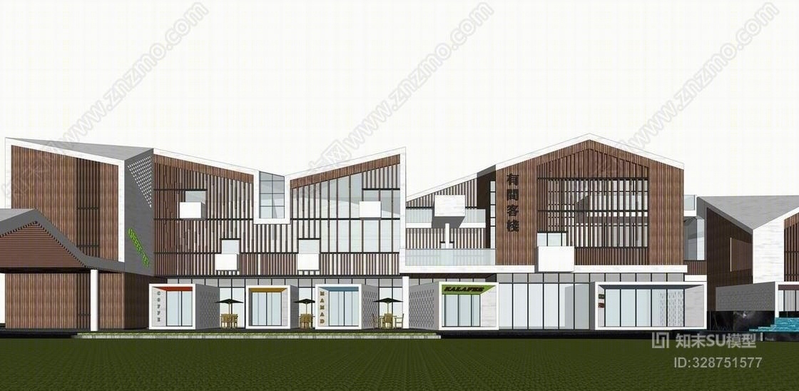 有家客栈民宿设计SU模型下载【ID:328751577】