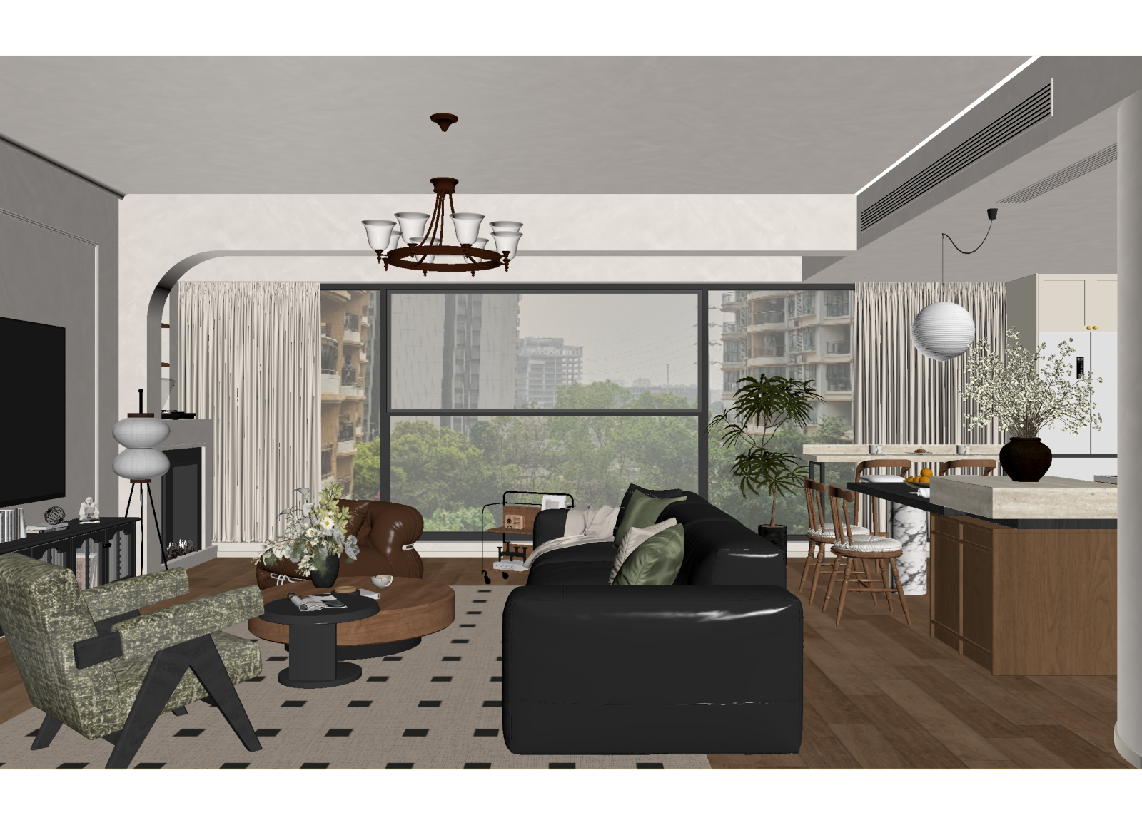 现代客餐厅3D模型下载【ID:1215136143】
