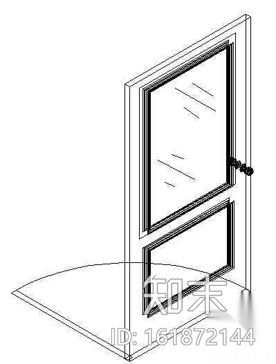 门CAD模型图块cad施工图下载【ID:161872144】