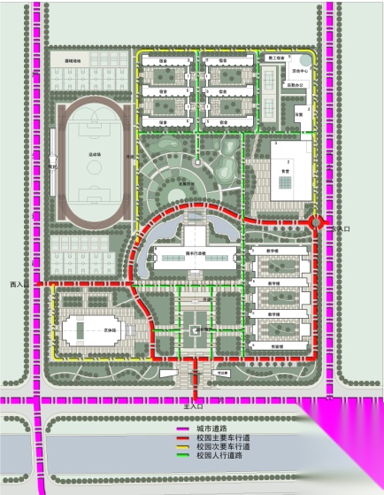 [连云港]高级中学建筑设计文本cad施工图下载【ID:165929167】