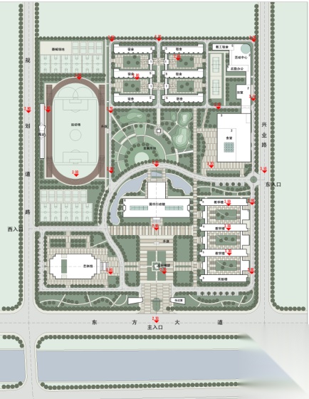 [连云港]高级中学建筑设计文本cad施工图下载【ID:165929167】