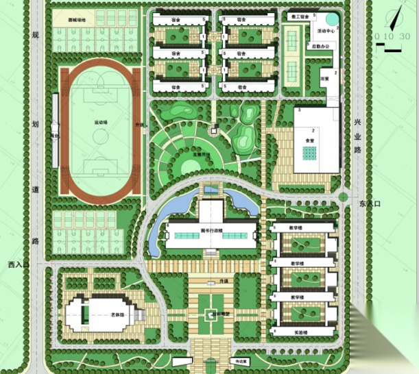 [连云港]高级中学建筑设计文本cad施工图下载【ID:165929167】