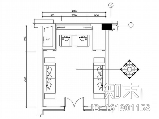 [东莞]独一无二商务酒店高档候见厅及卫生间装修施工图cad施工图下载【ID:161901158】