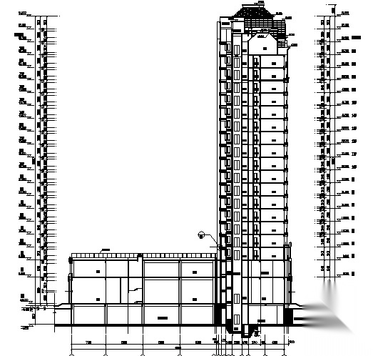 某十九层高档商住楼建筑施工图施工图下载【ID:167624157】