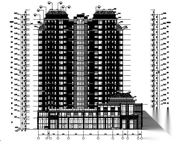 某十九层高档商住楼建筑施工图施工图下载【ID:167624157】