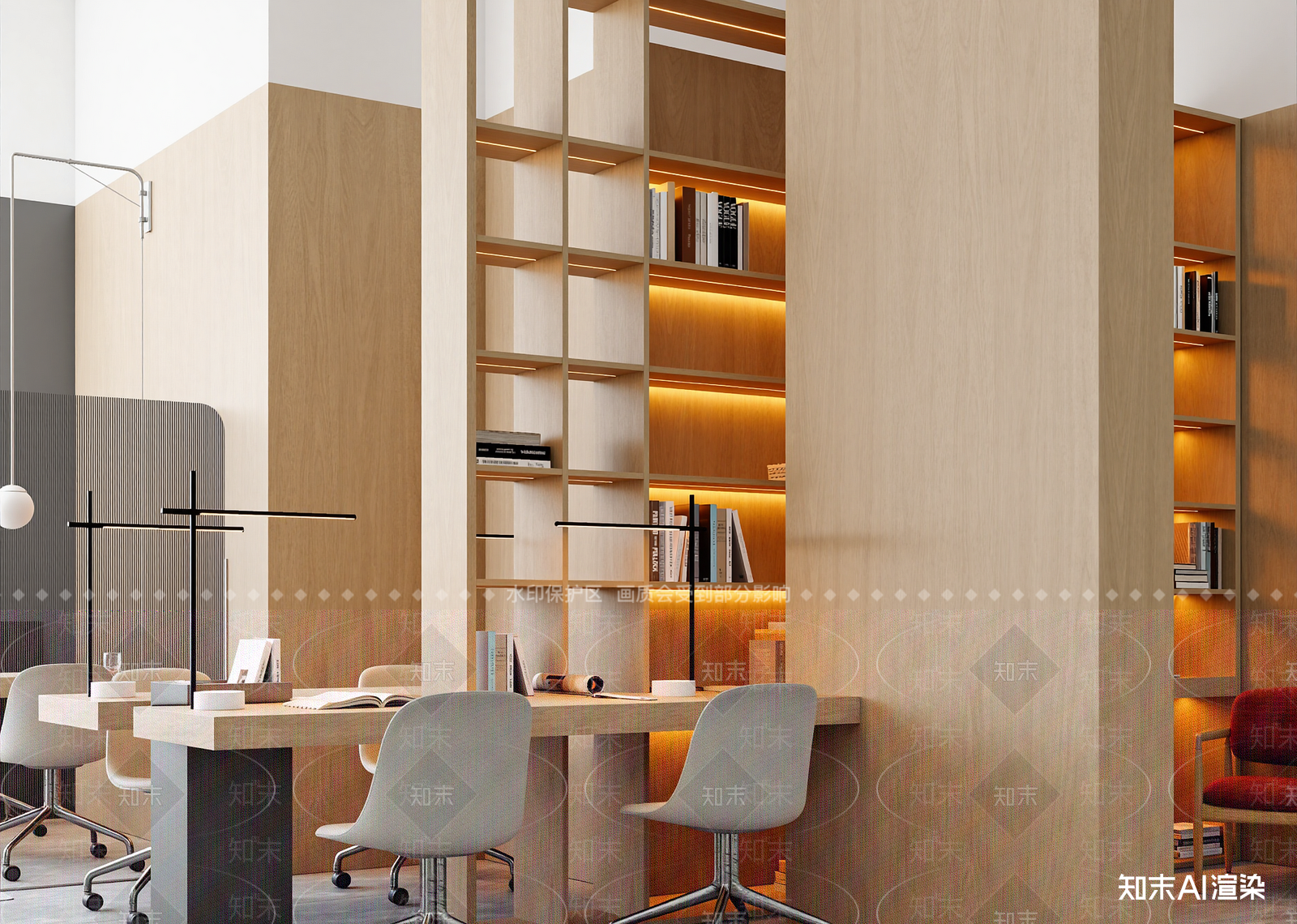 现代办公区3D模型下载【ID:1214630311】