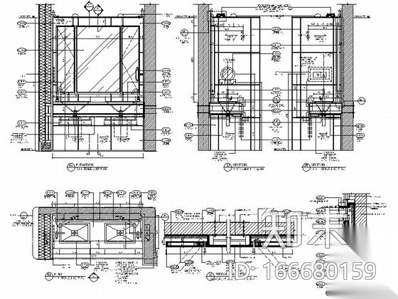 [天津]精品五星级酒店室内精装样板房CAD施工图施工图下载【ID:166680159】