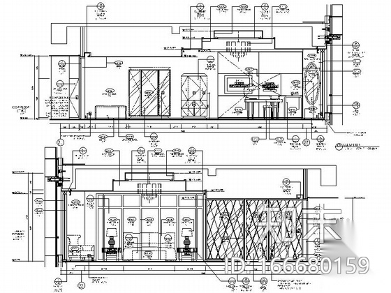 [天津]精品五星级酒店室内精装样板房CAD施工图施工图下载【ID:166680159】