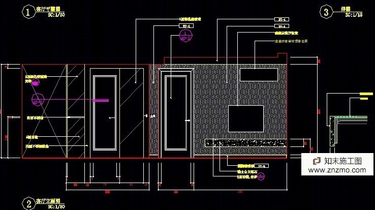 现代欧式混搭风格施工图cad施工图下载【ID:36938263】