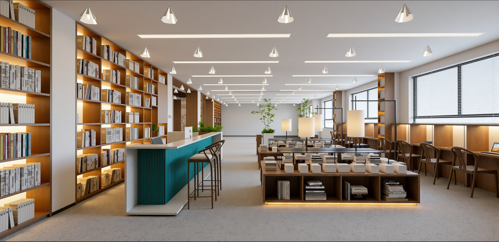 新中式书店SU模型下载【ID:1215203596】