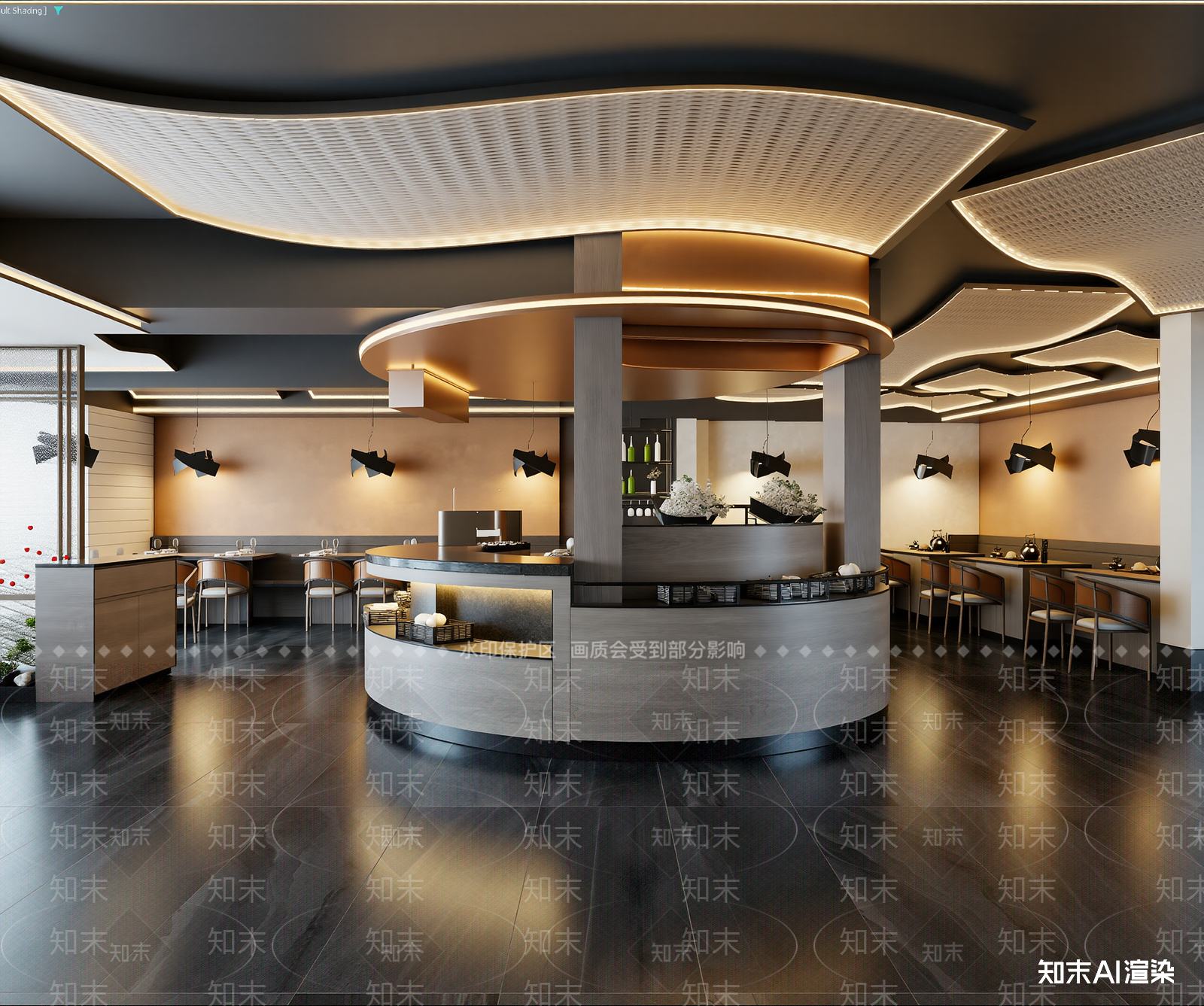 现代茶馆3D模型下载【ID:1215003454】