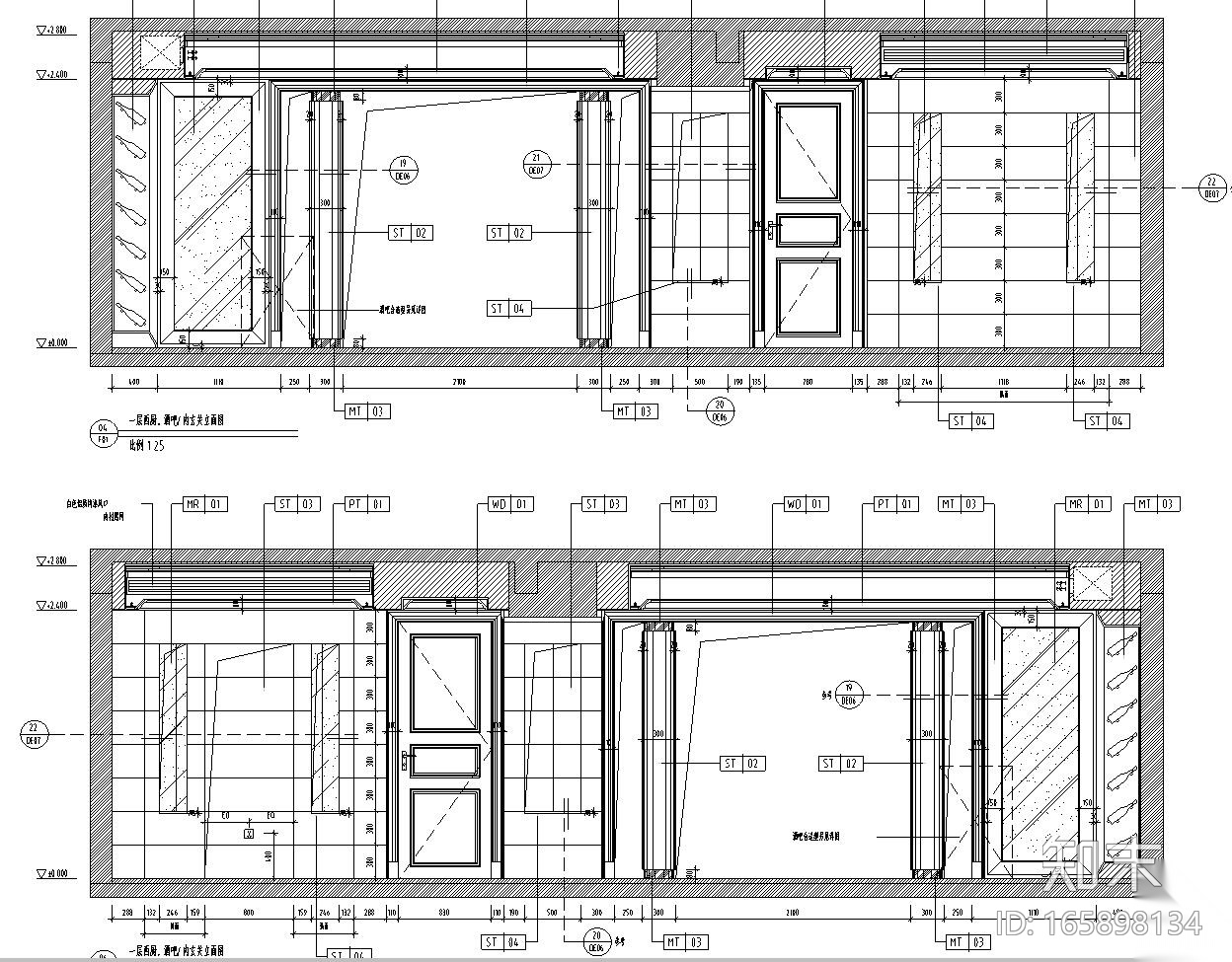 [安徽]合肥华地紫园101户型样板房室内手工图设计（保护...施工图下载【ID:165898134】