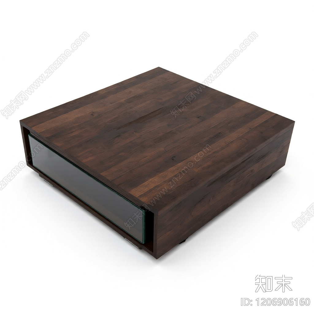 深色木纹茶几3D模型下载【ID:1206906160】