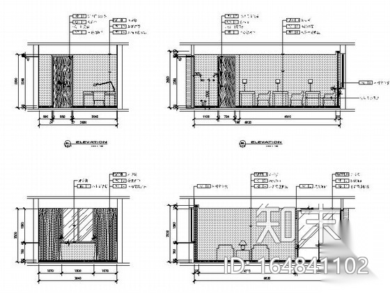 [江苏]混搭风格度假村宾馆全套室内设计CAD装修图（含...施工图下载【ID:164841102】