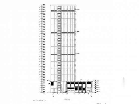 [广东]知名企业51层超高层办公楼建筑施工图cad施工图下载【ID:168321129】