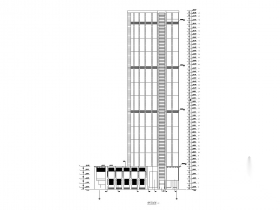 [广东]知名企业51层超高层办公楼建筑施工图cad施工图下载【ID:168321129】