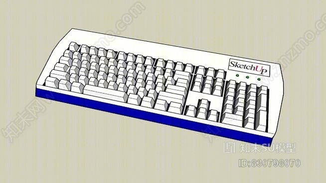 现代公用器材SU模型草图