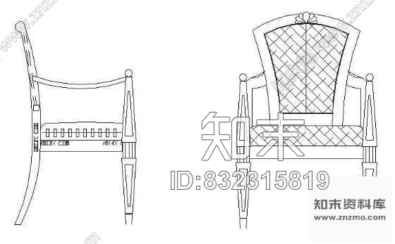 图块/节点座椅图块1cad施工图下载【ID:832315819】