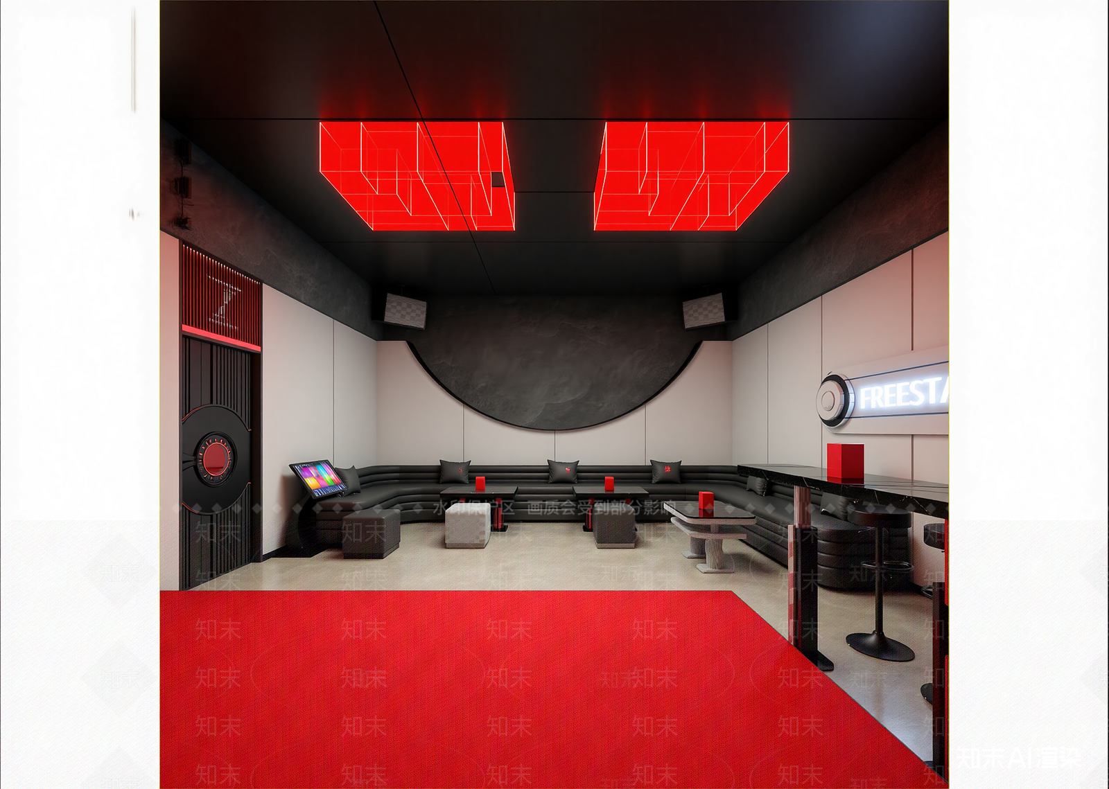现代电竞房3D模型下载【ID:1214370941】