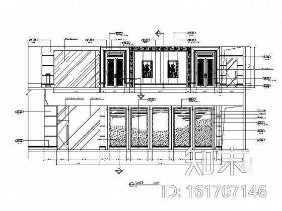 [江苏]精品豪宅社区现代风格售楼部室内装修施工图cad施工图下载【ID:161707146】