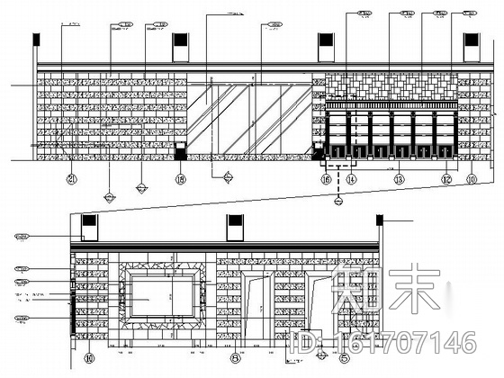 [江苏]精品豪宅社区现代风格售楼部室内装修施工图cad施工图下载【ID:161707146】